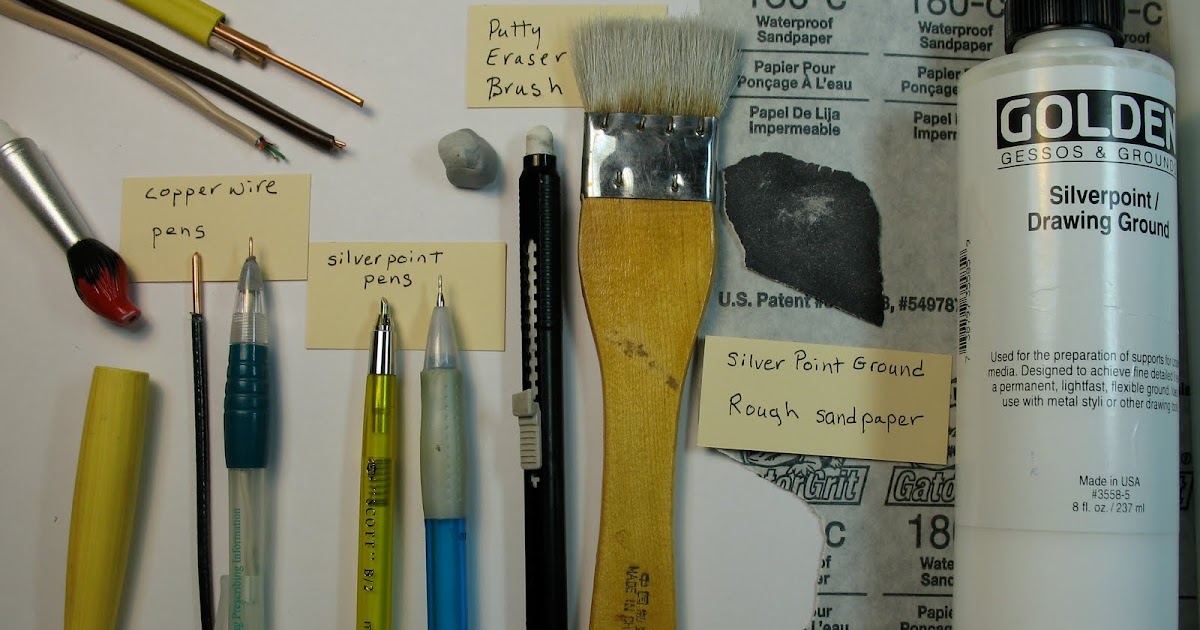 Barbara A. Freeman Metalpoint/Silverpoint Tools and Work In Progress