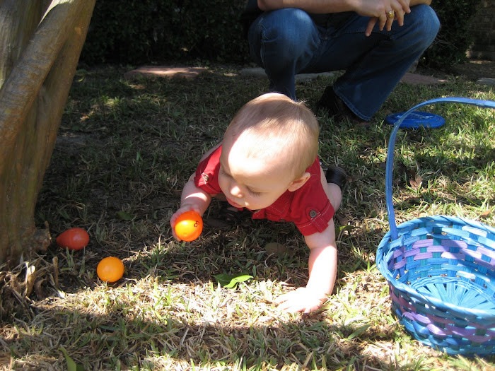 Alex's first Easter egg hunt!