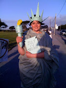 Lady Liberty at the Tax Day Tea Party in Monterey