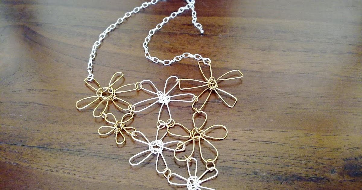 Emily Secret Passions Free Form Wire Flower Bib Necklace