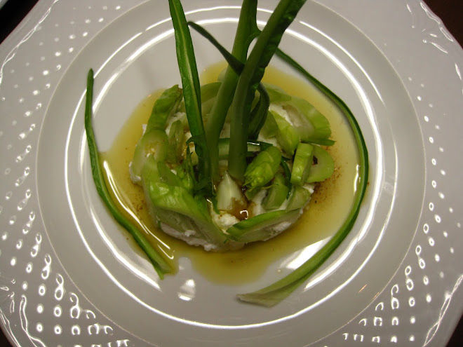 insalata di puntarelle, ricotta, acciughe e miele