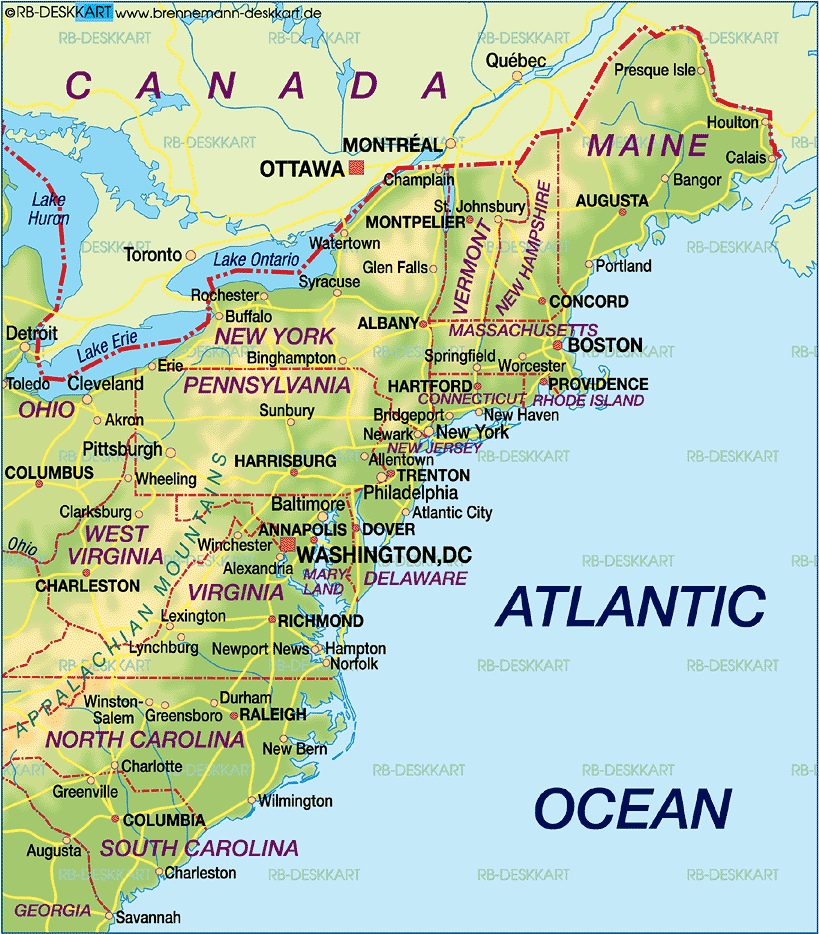 Ne Usa Map