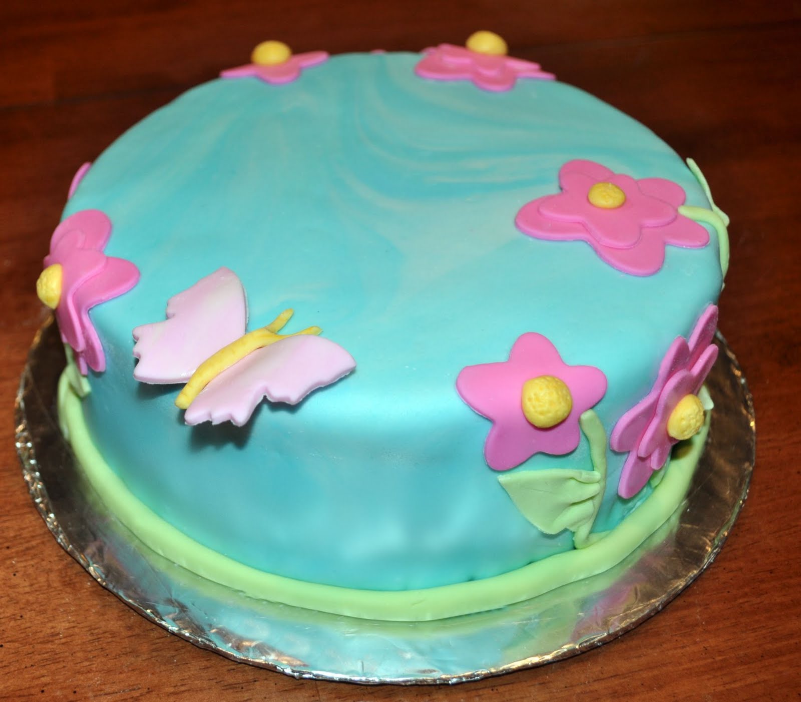 The Schulers Flowers and Butterfly Cake