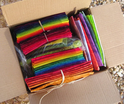 handdyed fabric gift box