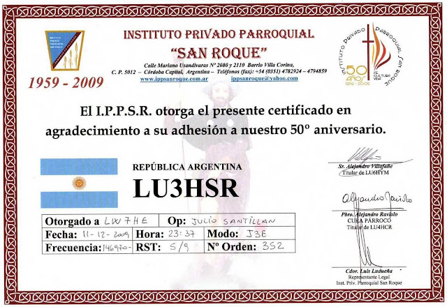 Certificado Instituto San Roque