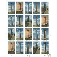 Gulf Coast Lighthouses 20 x 44 cent US 2009 Mint Sheet