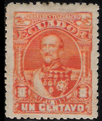Ecuador 1892 - 1 Centavo, Juan José Flores