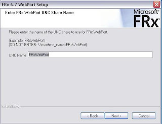 Enter the UNC share name for