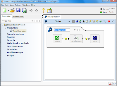 Creating a new operation in Jitterbit - Data Integration for Predictive Analytics