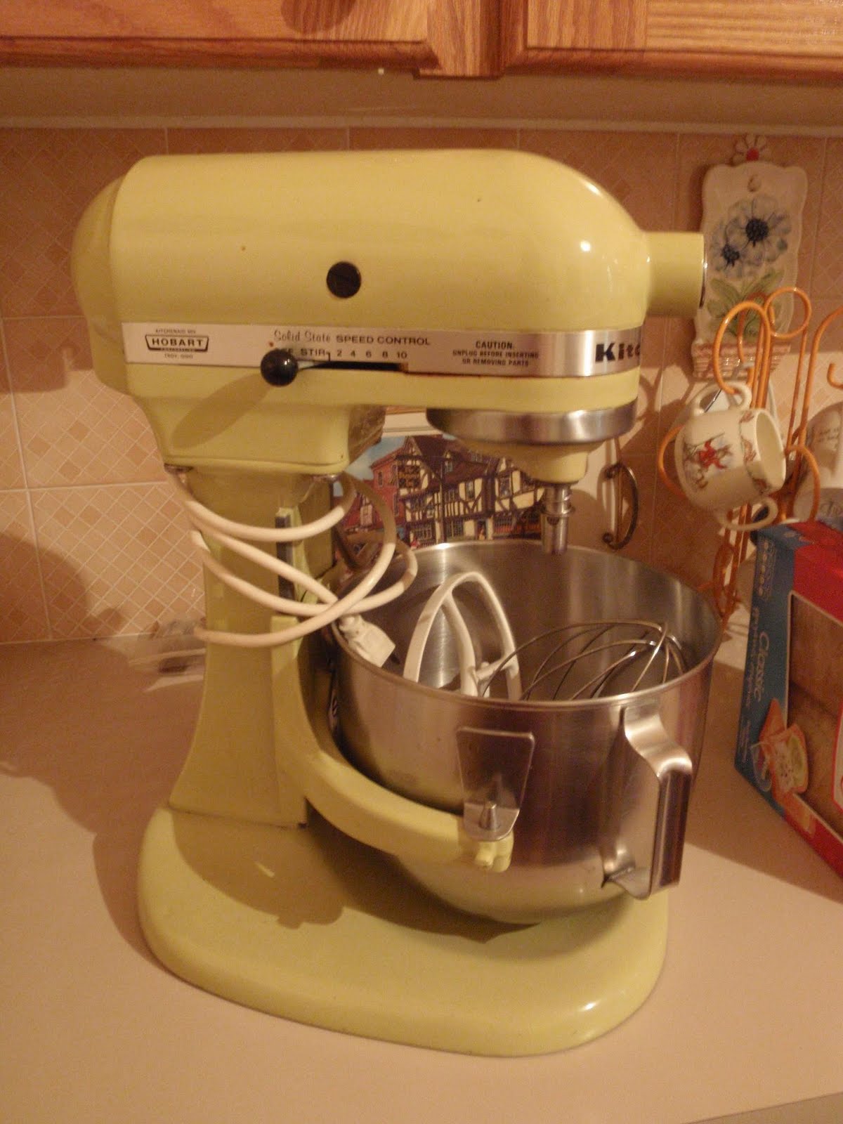 Six Balloons Vintage Delights Vintage KitchenAid Mixer in Avocado Green