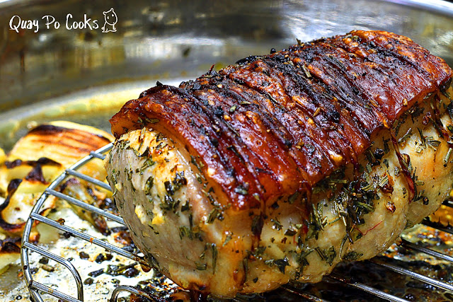 Christmas dinner recipes xmas recipe tree gathering celebratory occasion serve winter well any sides Quay Po Cooks: Pork loin roast with Crackling - Co-star Christmas dish