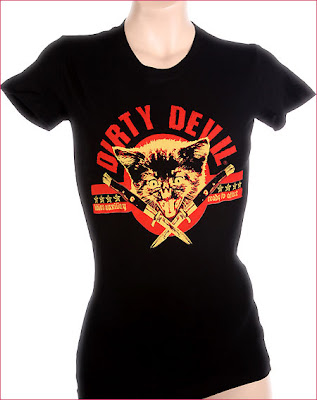 Dirty Devil for Lucky 13 Clothing Ready to Attack kitten face girlfriend shirt