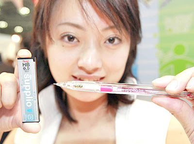 Mechanical pencil with flavoured lead Mechanical pencil with flavoured lead