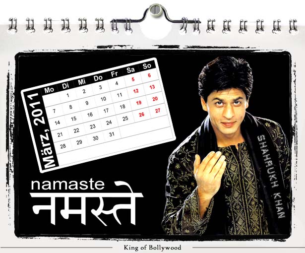 Shahrukh Khan Calender 2011-march