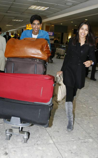 Stylish actress Freida Pinto was spotted with her beau Dev Patel at Heathrow ... Stylish actress Freida Pinto was spotted with her beau Dev Patel at Heathrow ...