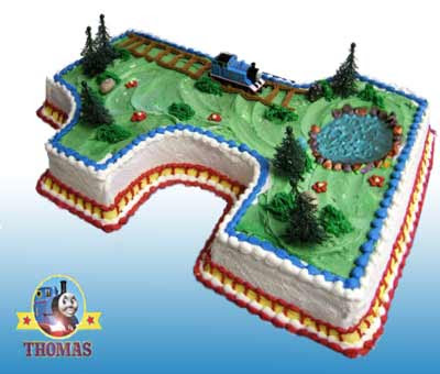 Scrumptious childrens Thomas the tank engine birthday cake recipe and party cake decoration ideas