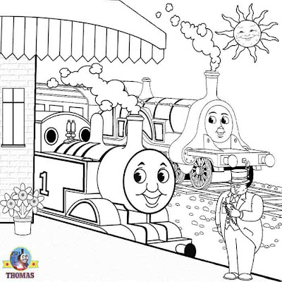 Sir Topham Hatt Thomas the train and friends kids art coloring pages online free drawing worksheets