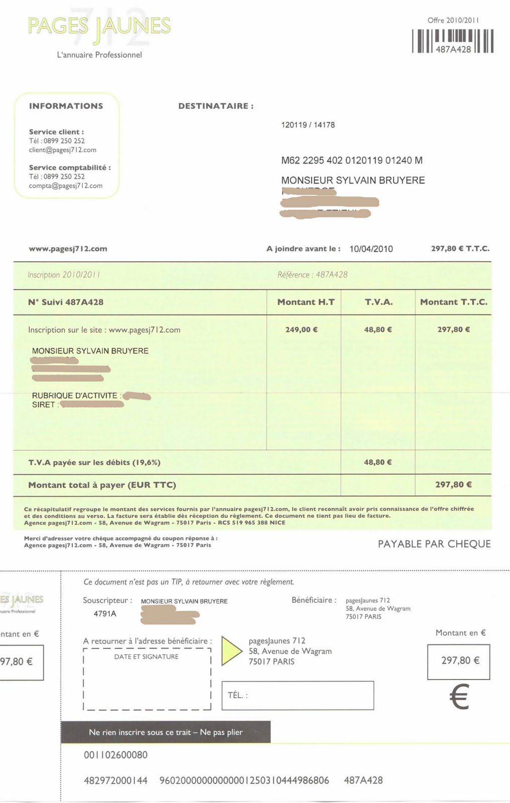 Analyses du web Pages jaunes 712