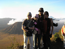 Mount Bromo, Mount Batok & Mount Semeru in the background