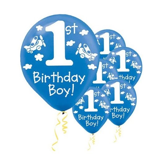 baby boy 1st birthday balloons