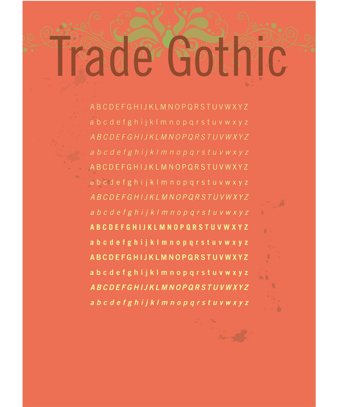 Amanda HetrickGraphic Design Type Specimen Trade Gothic