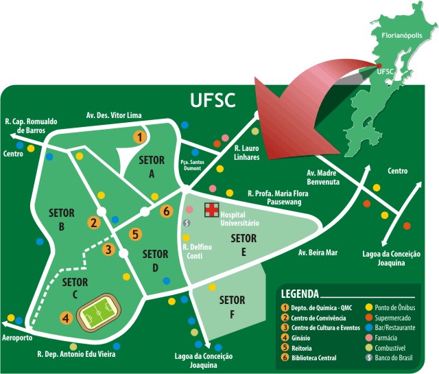 Mapa da UFSC