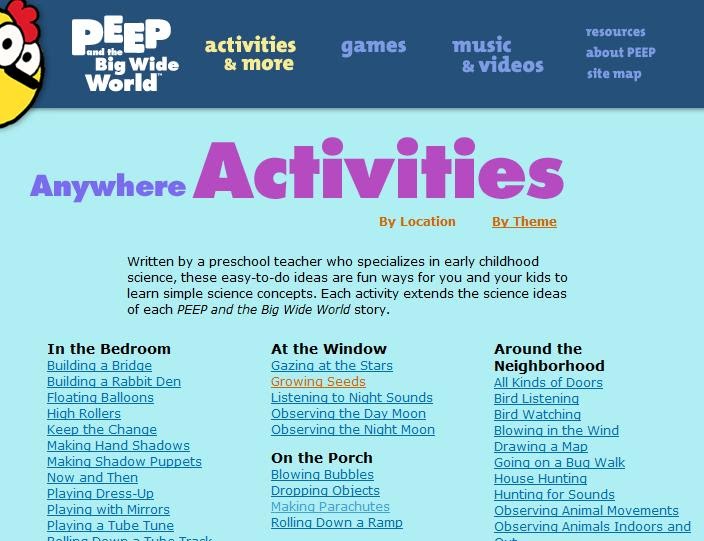 Teacher Space Peep And The Big Wide World Science