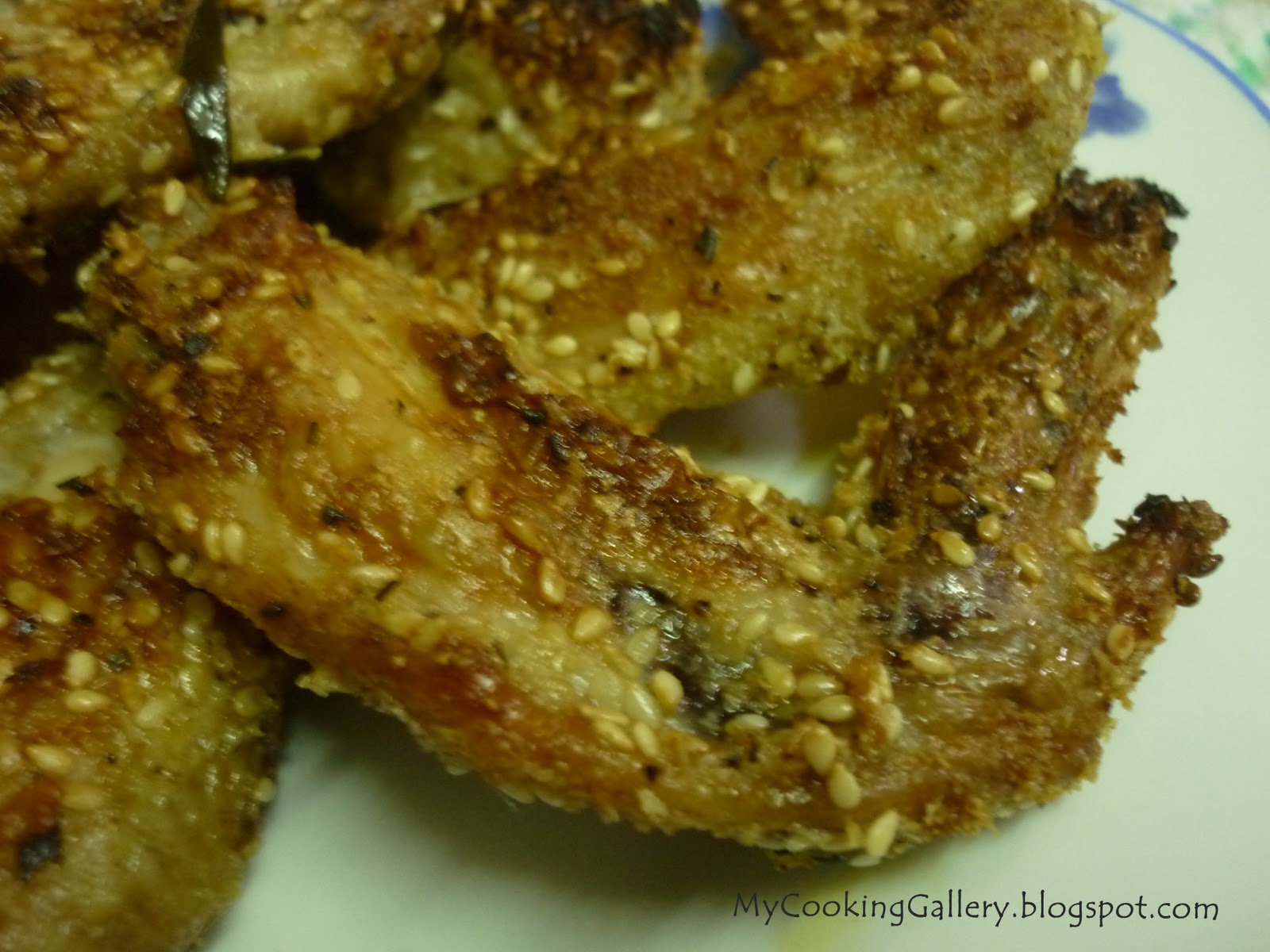 kitchen flavours: Baked Chicken Wing With Rosemary and Sesame Seeds