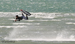 Flying windsurfer