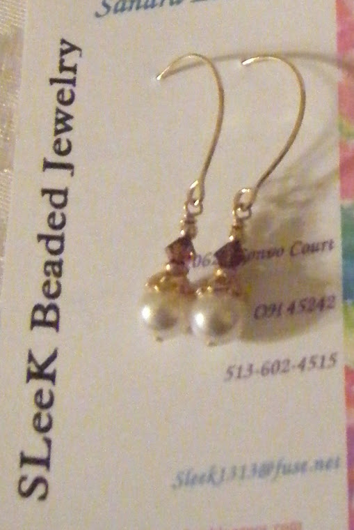 Matching earrings to necklace above.