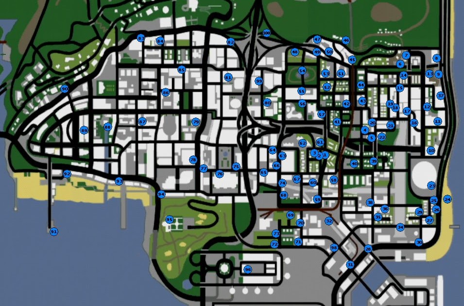 GTA MAPA DE 100 GRAFFITIS (LOS SANTOS)