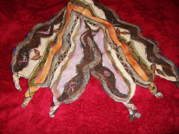 "Lost Conection" Scarf made from wool on silk  US $ 180