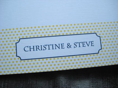 Yellow Navy wedding invitations