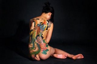 Japanese New Design Tattoo on Full Back Body Girl