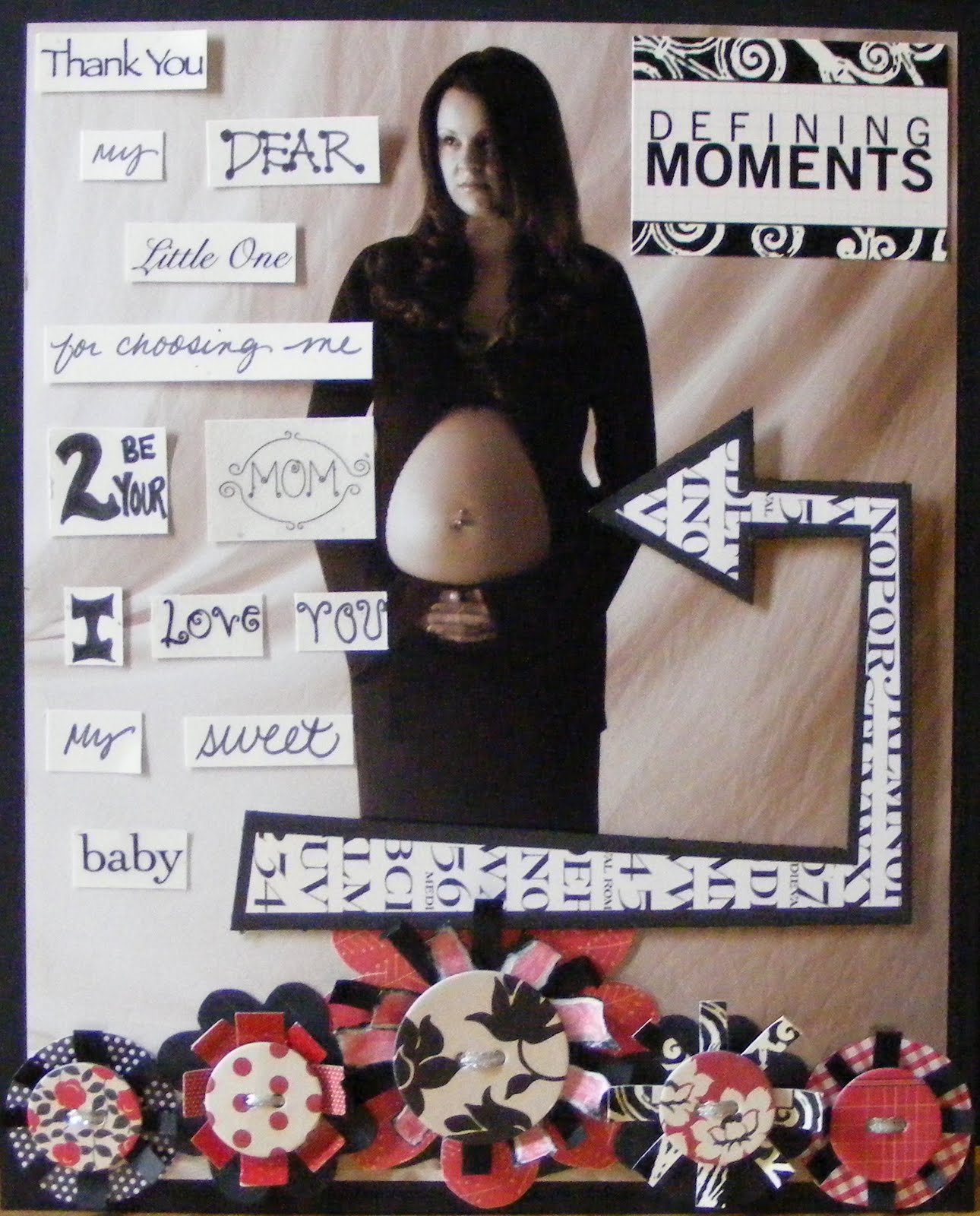 Snap & Scrap Pregnancy Scrapbook Layouts Documenting 9 Months