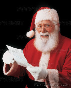 Santa Claus Showing letter hot snap