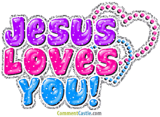 Jesus Loves You Myspace glitter layout picture