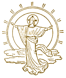 Jesus spread his hands for us in clouds clipart(clip art) picture for Christians free download