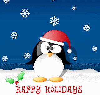 Happy Holidays christmas clipart drawing penguin in Santa Claus dress hd(hq) wallpaper free Christian religious downloads