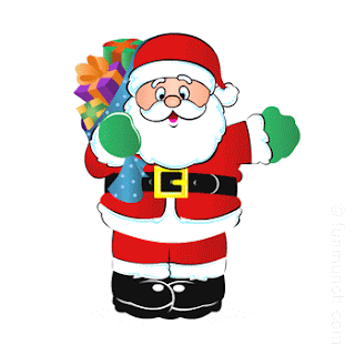 Santa Claus clipart picture with Christmas gifts