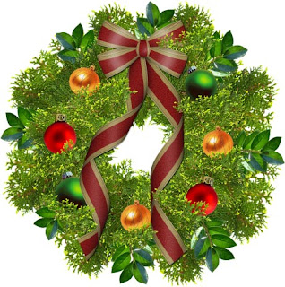 Beautiful decorated green wreath with color baubles hd(hq) Christian Christmas wallpaper free download