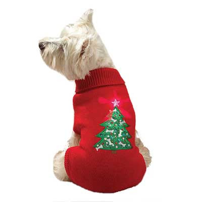 Cute white Christmas pet(puppy dog)  in Santa red shirt dress and Christmas tree on it free download Christmas Christian photos and biblical coloring pages