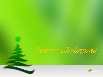 Very beautiful green Power point background image with Christmas tree and Merry Christmas wishes picture for Christmas to Christians free download