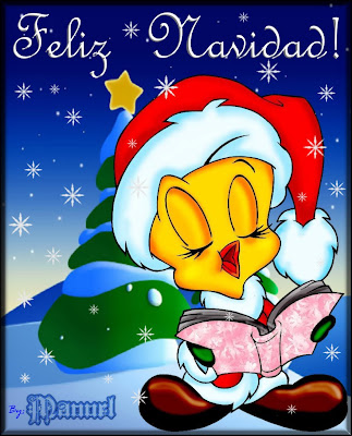 Merry Christmas song praying by Christmas Santa Tweety in Christmas dress and stars and Ice background download free Christmas Christian pictures and drawing art images