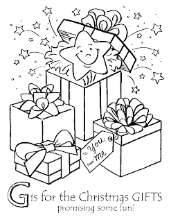 Kids and Children Christmas coloring page with Christmas gifts coloring sheets pictures and Christmas photos free download Christian religious wallpapers
