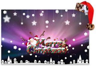 Merry Christmas wishes greeting card with Christmas dog photo download free