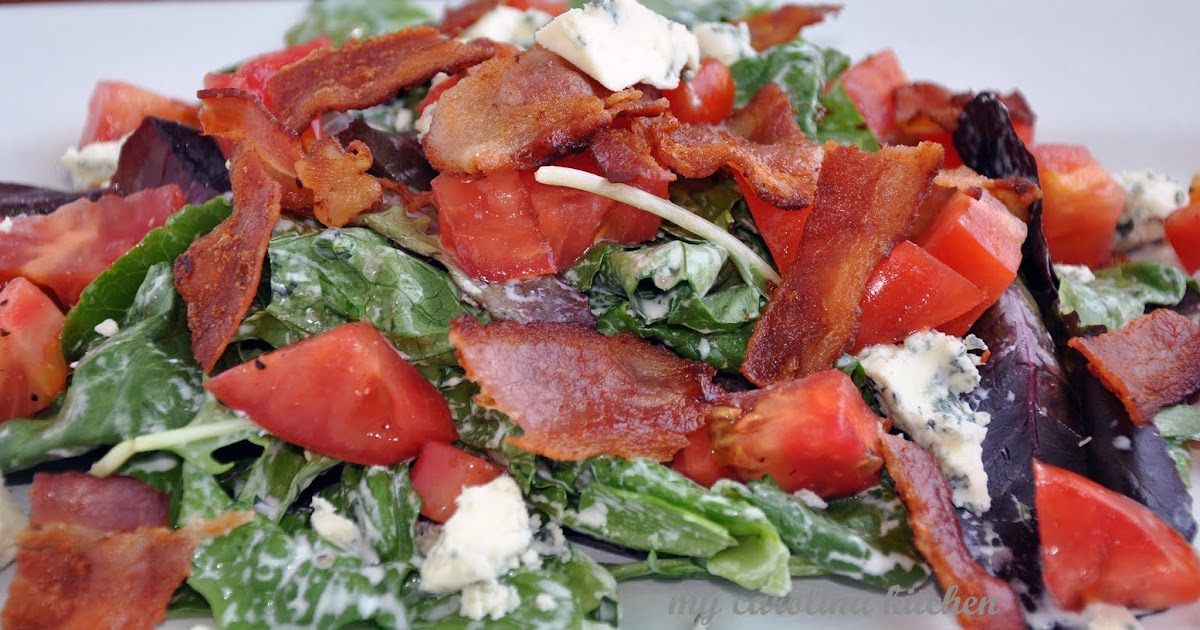 My Carolina Kitchen BLT salad with buttermilk dressing and crumbled