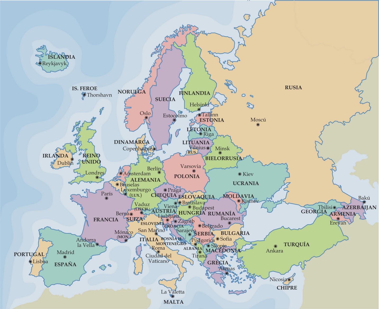 Paula Martinez: Mapa de los países de la Unión Europea