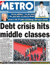 Daily Mail London 'freesheet' the METRO Monday 19 May 2008