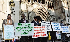 People uprooted by the USA and UK from their homes in the 'Indian ocean' in 1971 in demo in London